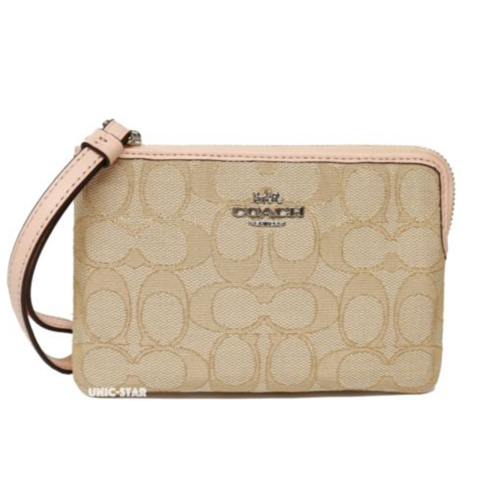 SALE ! COACH CORNER ZIP WRISTLET (F58033) - Picture 1 of 3